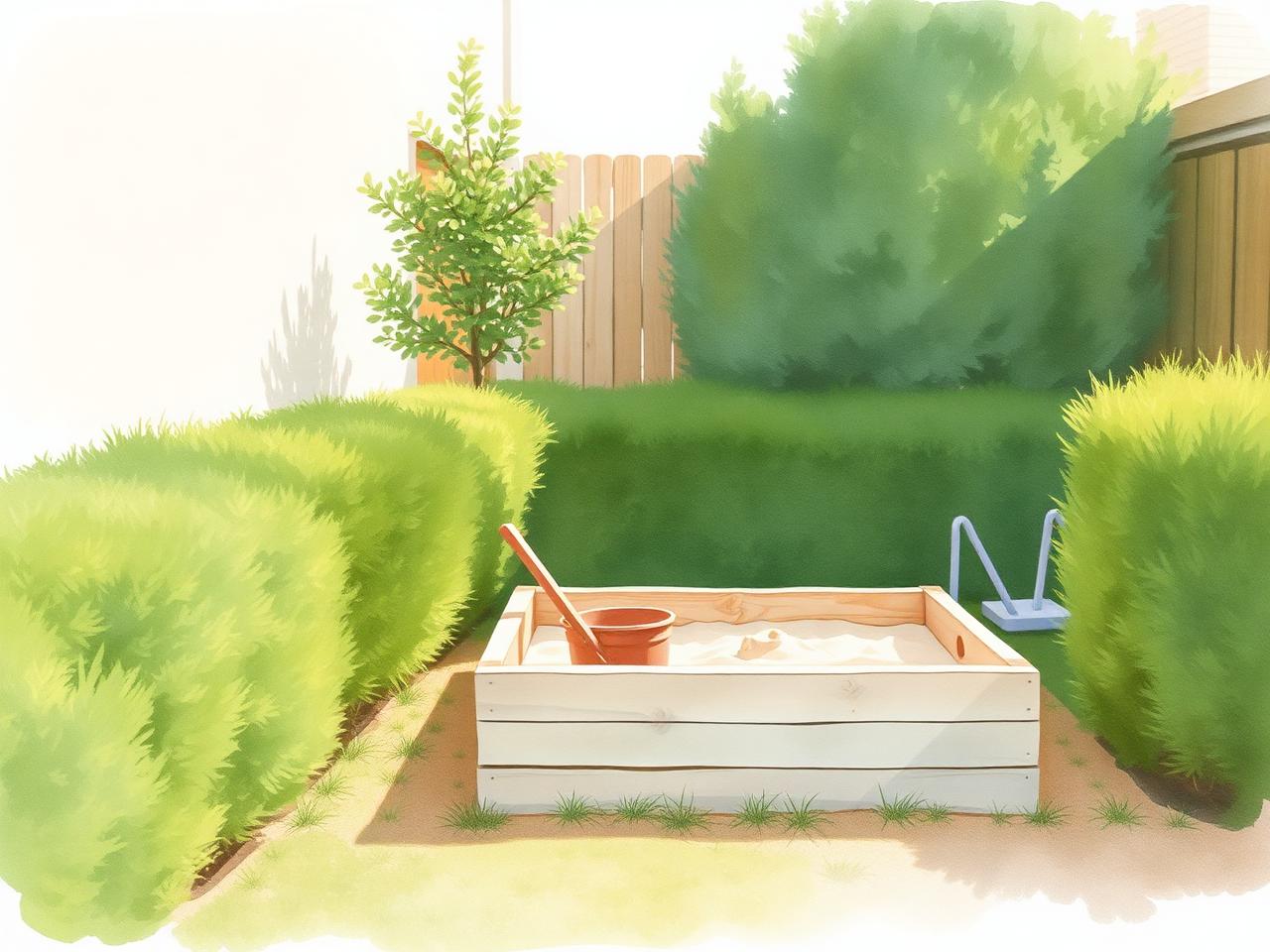 Eigener Garten mit Sandkiste
